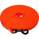 Schleppleine flach, 14 mm, mit Handschlaufe Orange