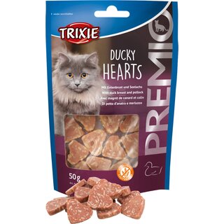 Trixie Premio Hearts mit Entenbrust & Seelachs, 50 g