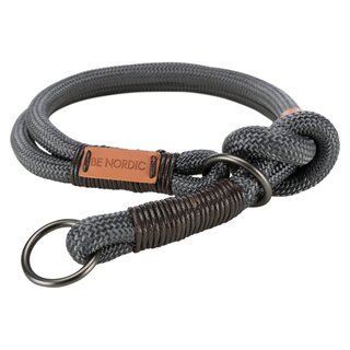 Trixie BE NORDIC Zug-Stopp-Halsband, dunkelgrau/braun S-M - 40 cm/ 8 mm