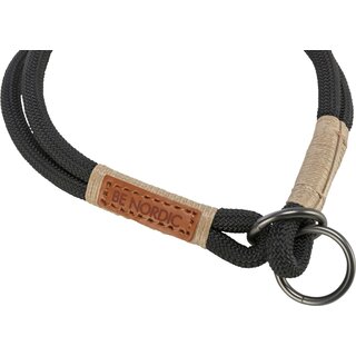 Trixie BE NORDIC Zug-Stopp-Halsband, schwarz/sand L - 50 cm/ 13 mm