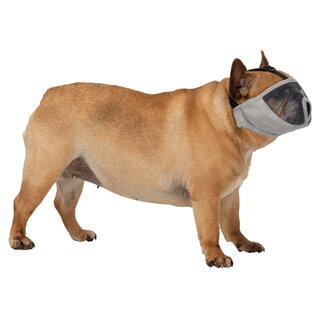 Trixie Maulkorb fr kurznasige Rassen, grau S-M - 31 cm (Franzsische Bulldogge)