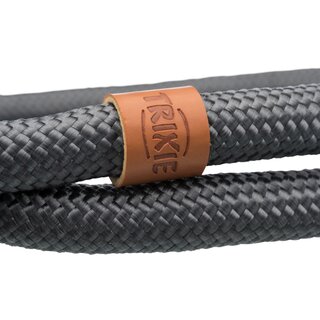 Trixie BE NORDIC Zug-Stopp-Halsband, dunkelgrau/braun M - 45 cm/ 8 mm