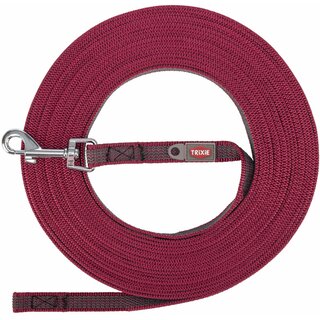 Trixie Schleppleine, gummiert, sangria, S-M (5 m/15 mm)