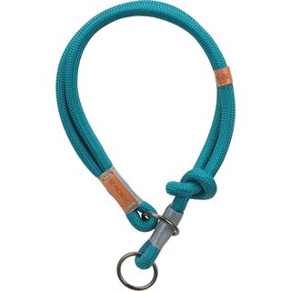 Trixie BE NORDIC Zug-Stopp-Halsband, petrol/hellgrau L-XL: 55 cm/� 13 mm