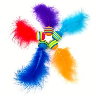 Spielball mit Feder, ca. 15 cm