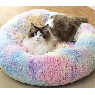 rundes Pl�schbett f�r Hunde oder Katzen