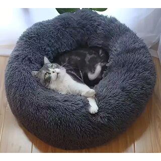 rundes Pl�schbett f�r Hunde oder Katzen