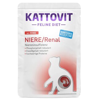 Kattovit Niere/Renal, 85g Pouch mit Rind