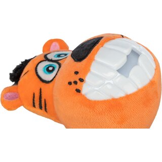 Trixie Hundespielzeug Tigerkopf mit Quietscher, 16 cm
