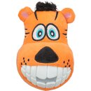 Trixie Hundespielzeug Tigerkopf mit Quietscher, 16 cm