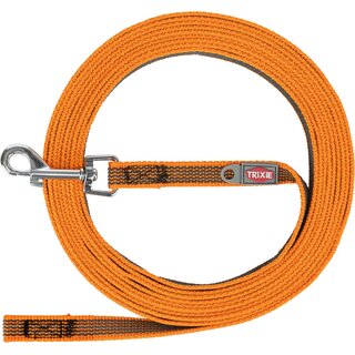 Trixie Schleppleine, gummiert, orange, S-M (5 m/15 mm)