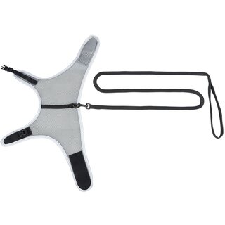 Trixie Softgeschirr mit Leine, 28-42 cm, 1.20 m, grau
