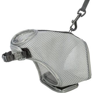Trixie Softgeschirr mit Leine, 28-42 cm, 1.20 m, grau