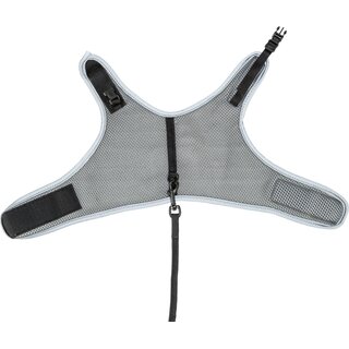 Trixie Softgeschirr mit Leine, 28-42 cm, 1.20 m, grau