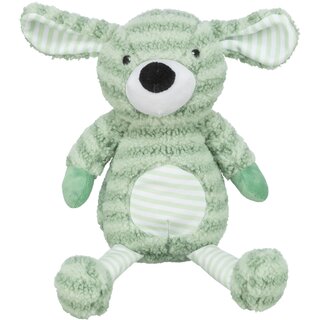 Trixie Hundespielzeug gestreifter Pl�sch-Hund, salbeifarben mit Quietscher, 34 cm