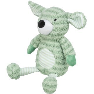 Trixie Hundespielzeug gestreifter Pl�sch-Hund, salbeifarben mit Quietscher, 34 cm